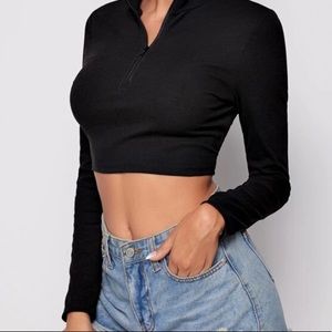 BUNDLE 2 for 25!!! cropped half zip long sleeve